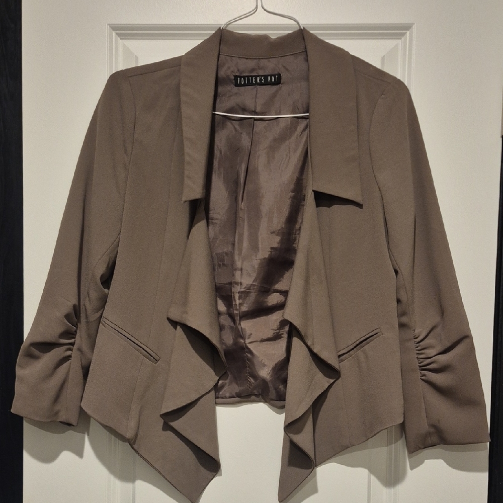Potter's Pot Women's Olive Blazer Chic